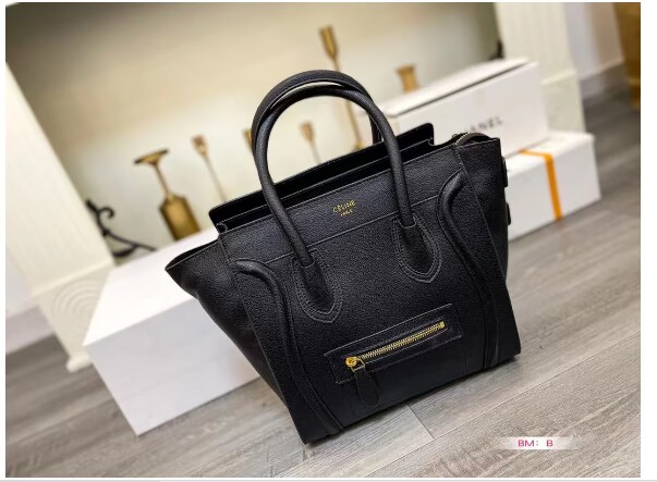 NANO LUGGAGE BAG IN DRUMMED CALFSKIN BLACK